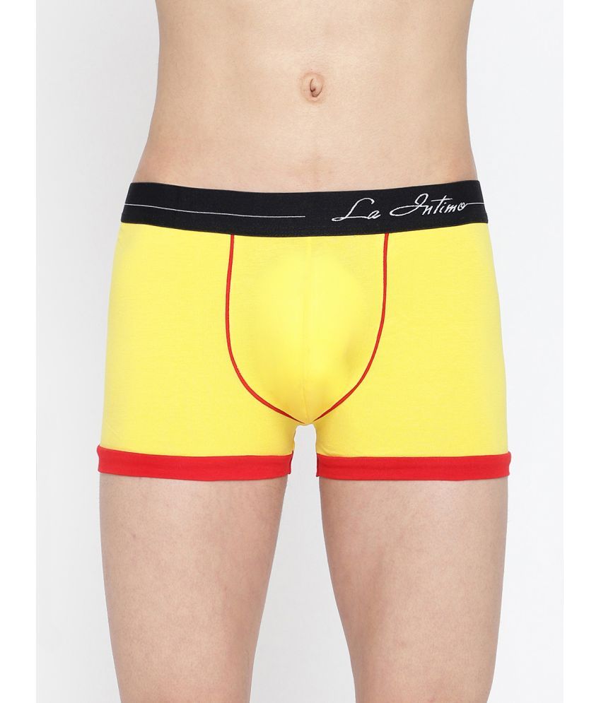     			La Intimo Cotton Men's Trunks ( Yellow )