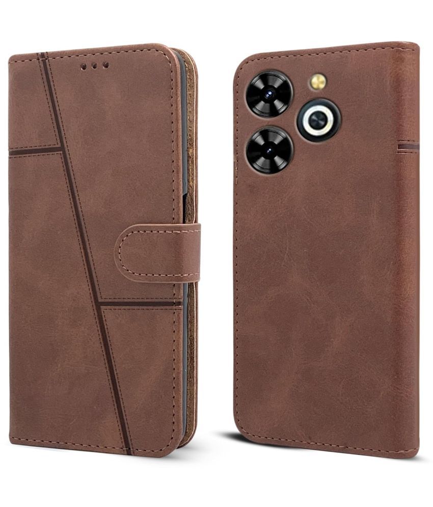     			NBOX Brown Flip Cover Artificial Leather Compatible For Infinix Smart 8 HD ( Pack of 1 )