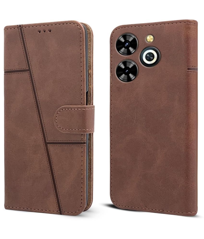     			Shining Stars Brown Flip Cover Artificial Leather Compatible For Infinix Smart 8 HD ( Pack of 1 )