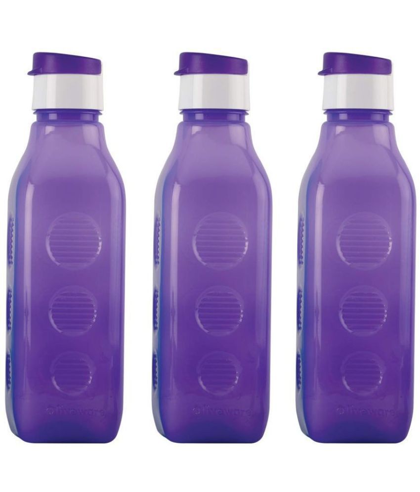     			Oliveware Purple Water Bottle 1000 mL ( Set of 3 )