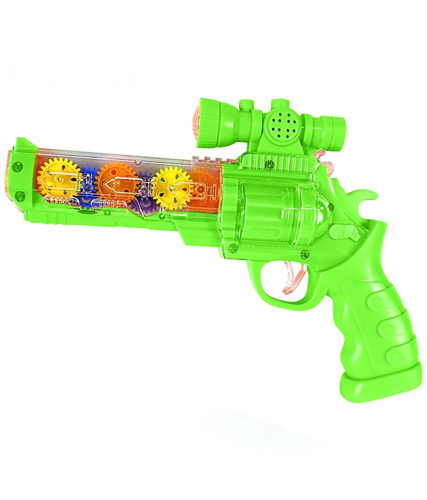     			RAINBOW RIDERS  Battery Operated Gear Gun With Light And Sound For Kids/ Gear Pistol Gun/Battery Operated Toy For Boys Girls Age 3, 4, 5, 6, 7+ Years  Plastic Gear Gun, Multiple Colour Options Available