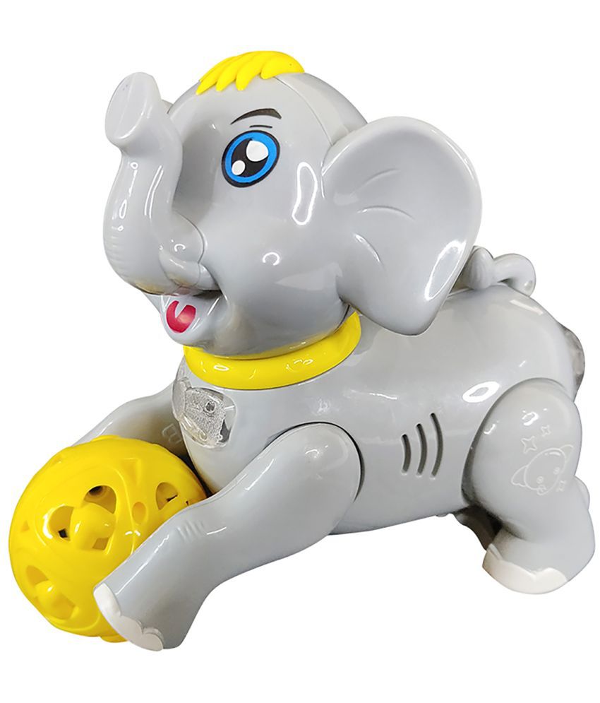     			RAINBOW RIDERS Battery Operated Musical Elephant Toy With Light And Music, Plastic Walking Elephant For Kids Boys Girls 2+ Year Multiple Colour Options Are Available