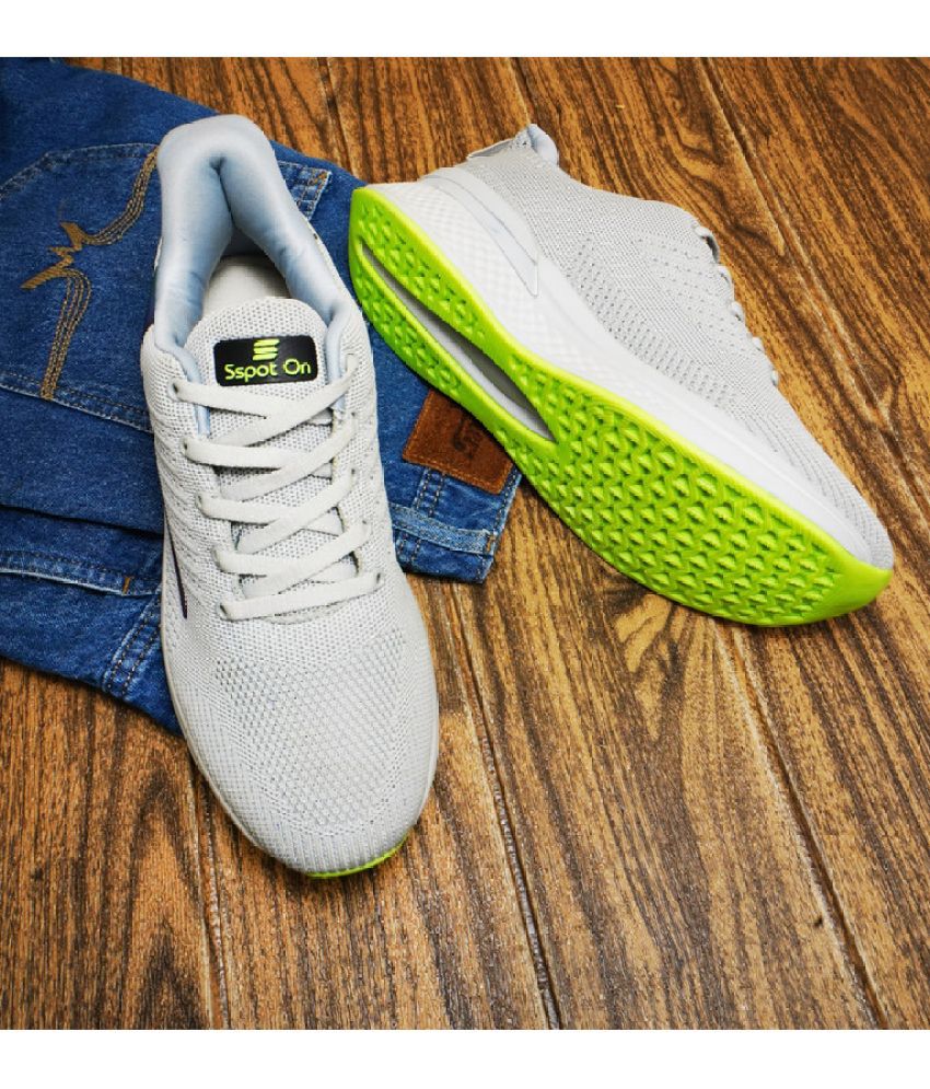     			Sspot On SSPOT ON HYPER Light Grey Men's Sports Running Shoes