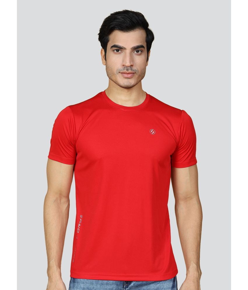     			Supersquad Pack of 1 Polyester Regular Fit Men's T-Shirt ( Red )