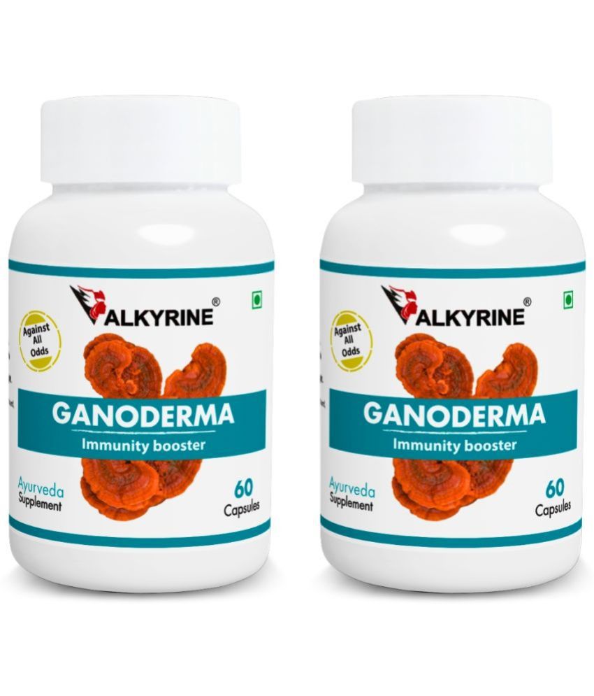     			Valkyrine Ganoderma, Immunity Booster, Natural & Ayurvedic Product, Antioxidant, Stamina & Strength Promotion, Blood Sugar Control (120 Capsules) - Pack of 2