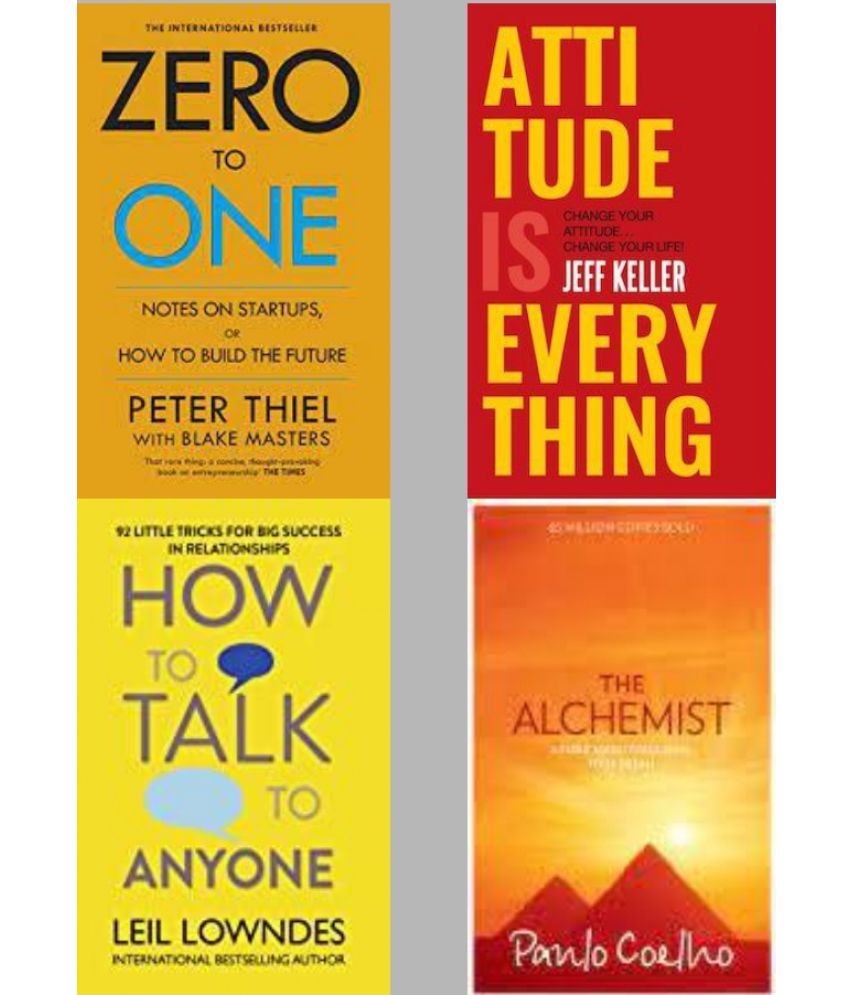     			Zero To One + Attitude Is Everything + How To Talk Anyone + The Alchemist