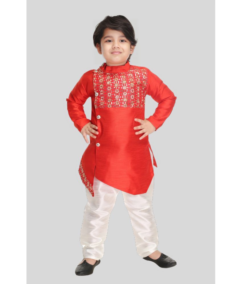     			s muktar garments Red Silk Boys ( Pack of 1 )