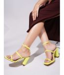 JM Looks Lime Green Women's Sandal Heels