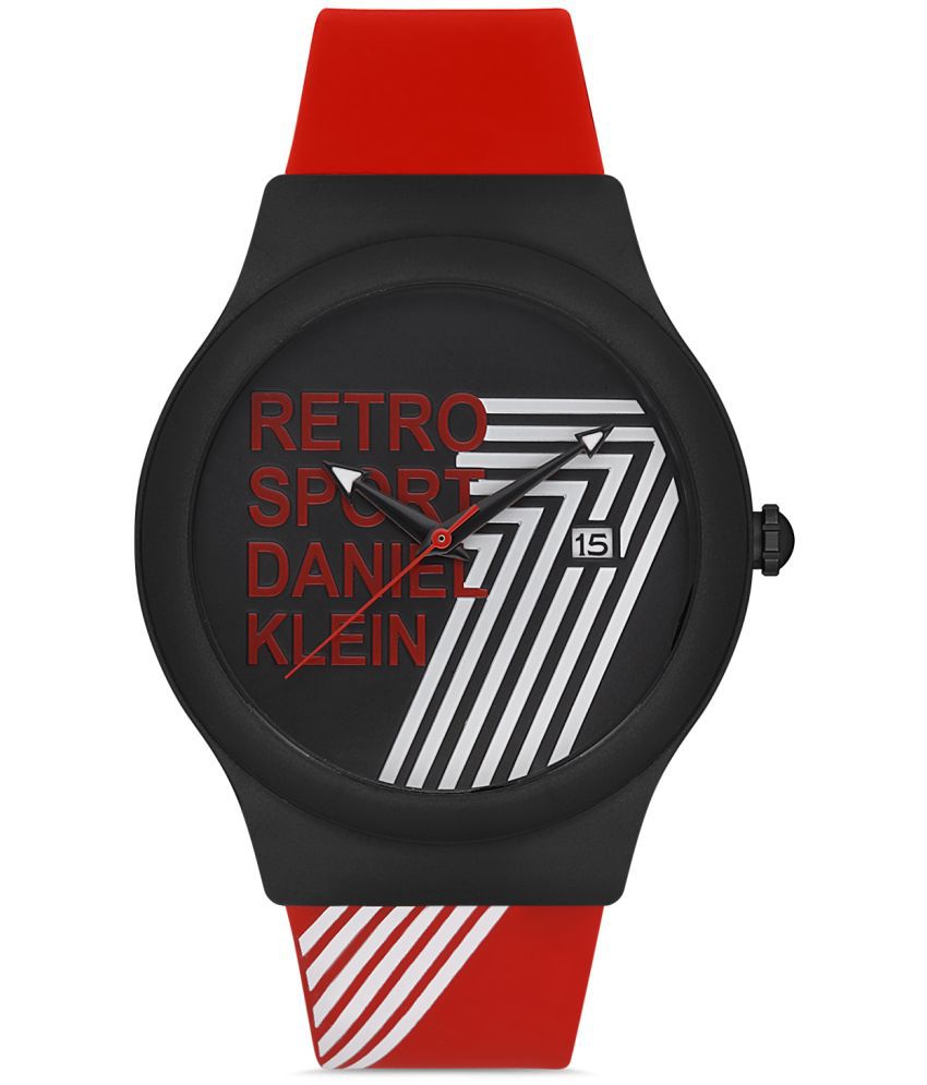     			Daniel Klein Red Silicon Analog Men's Watch
