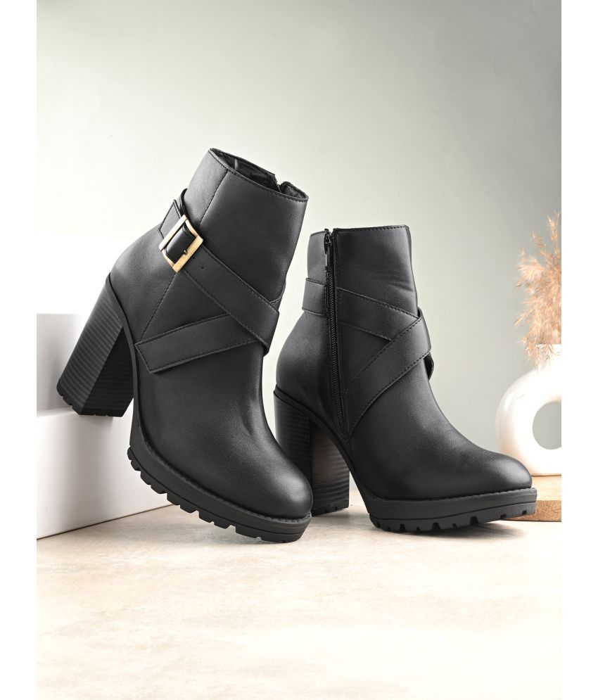     			El Paso Black Women's Ankle Length Boots