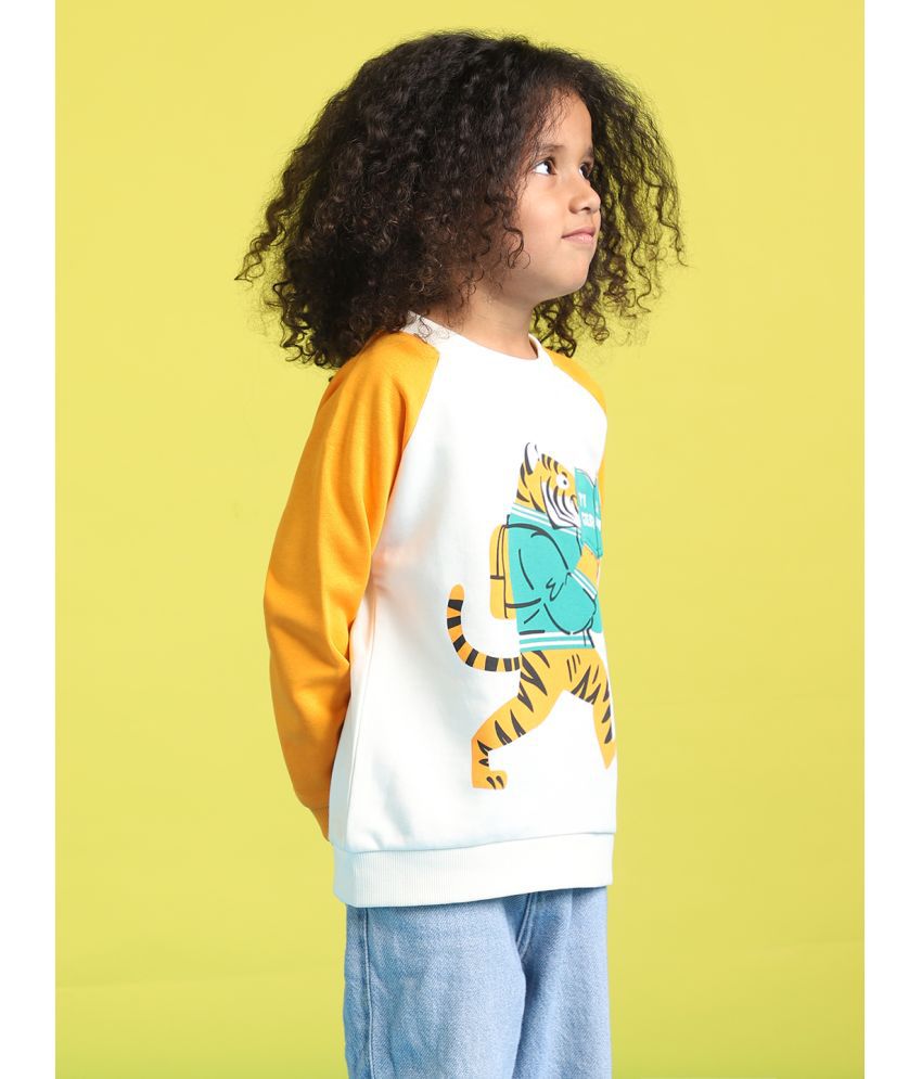     			Nauti Nati Yellow Cotton Boys Sweatshirt ( Pack of 1 )
