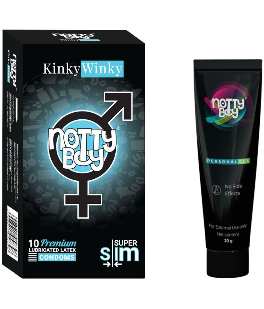     			NottyBoy Long Last Delay Gel 20gm and Ultra Slim Condom - Pack of 2