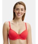 Jockey 1245 Under-Wired Padded Super Combed Cotton Elastane Multiway T-Shirt Bra - Hibiscus