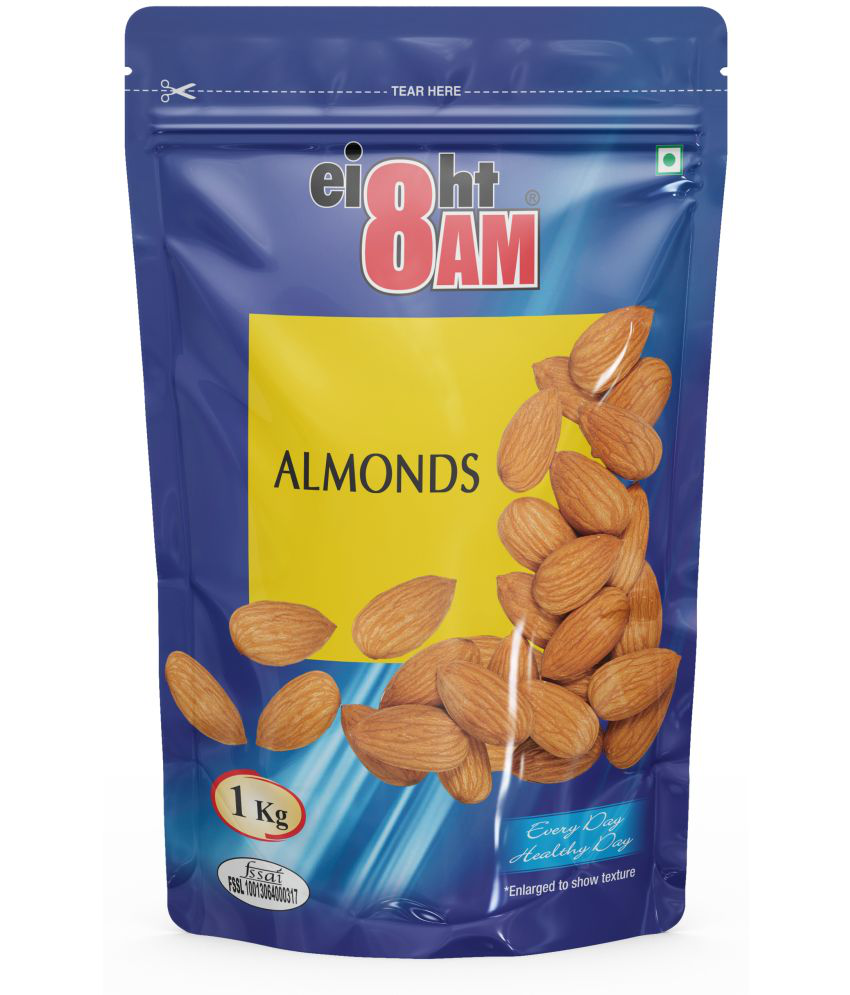     			8 AM Raw California Almonds 1 kg