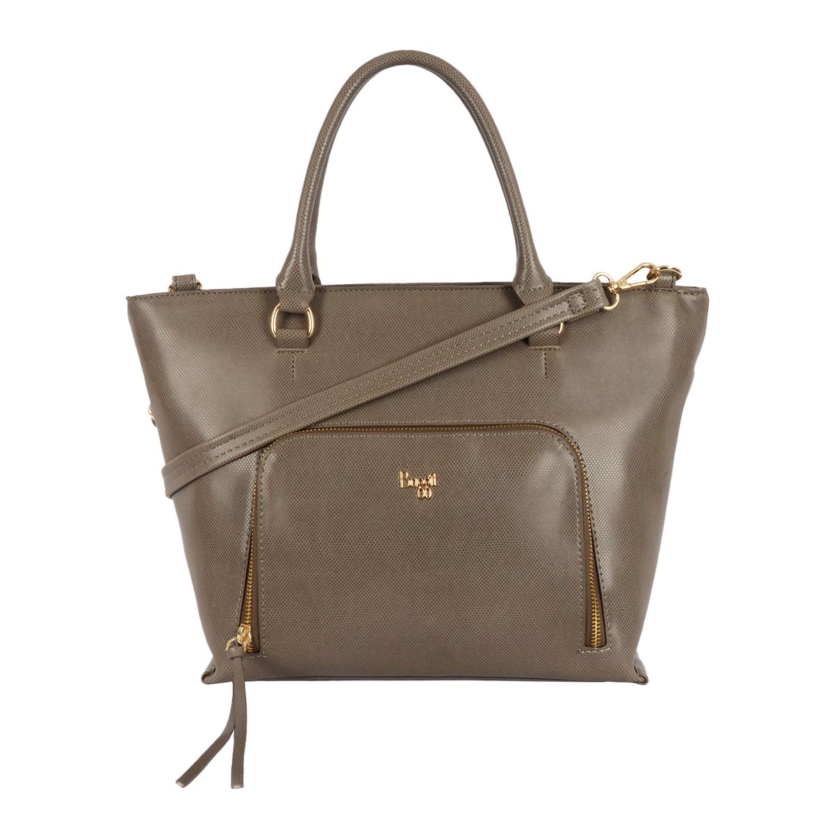     			Baggit Beige Faux Leather Tote Bag