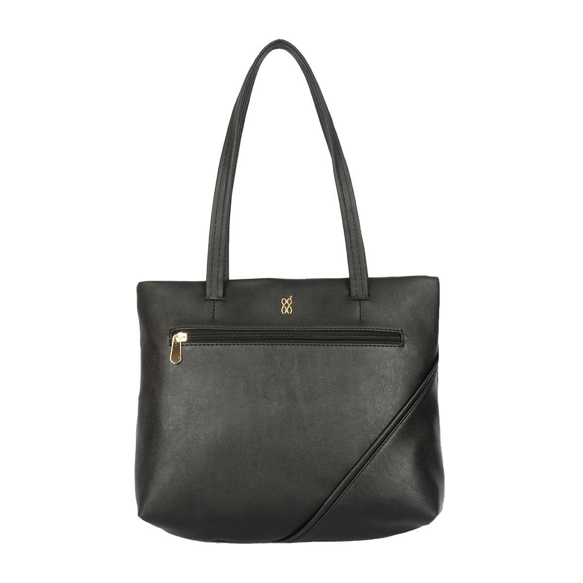     			Baggit Black Faux Leather Tote Bag