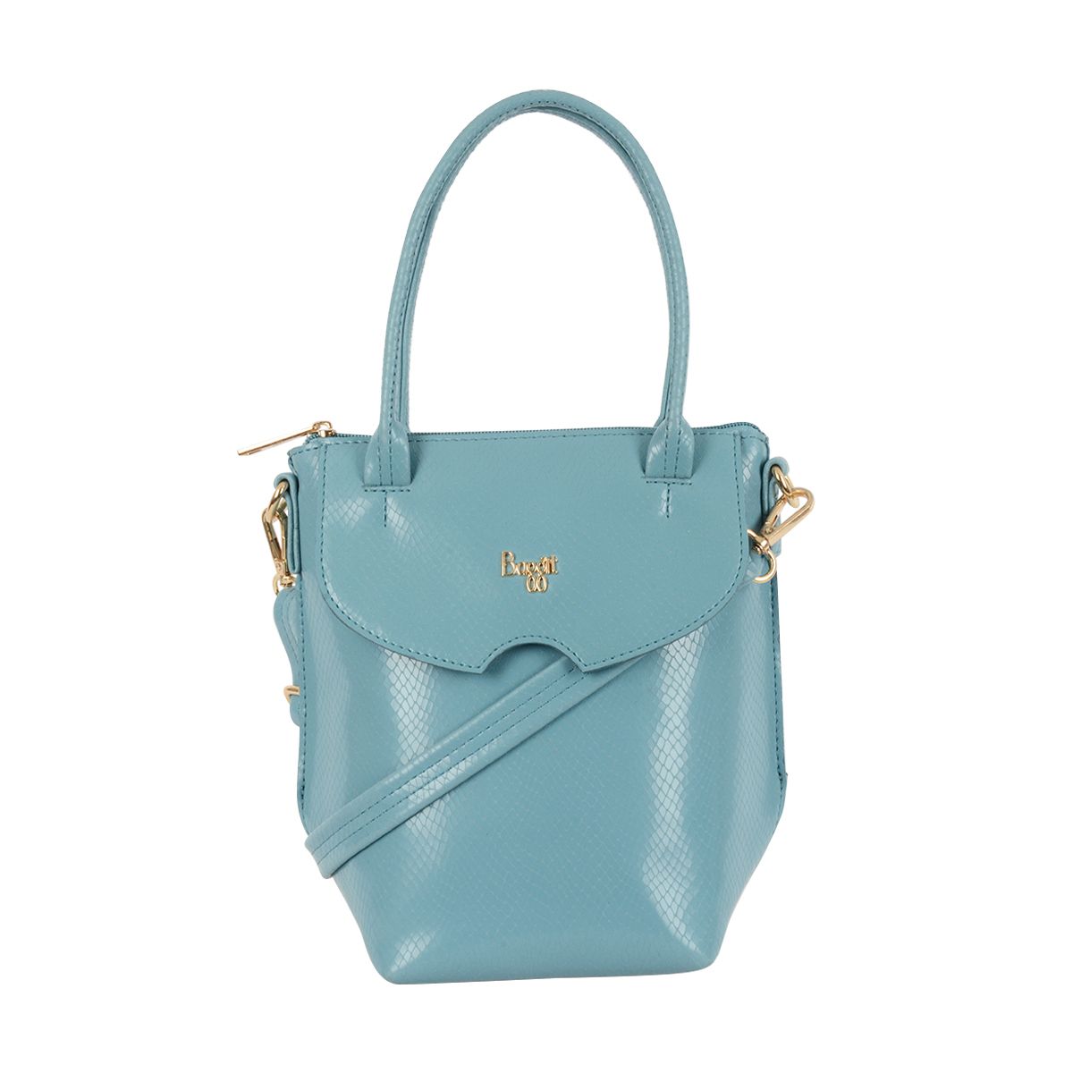     			Baggit Blue Faux Leather Tote Bag