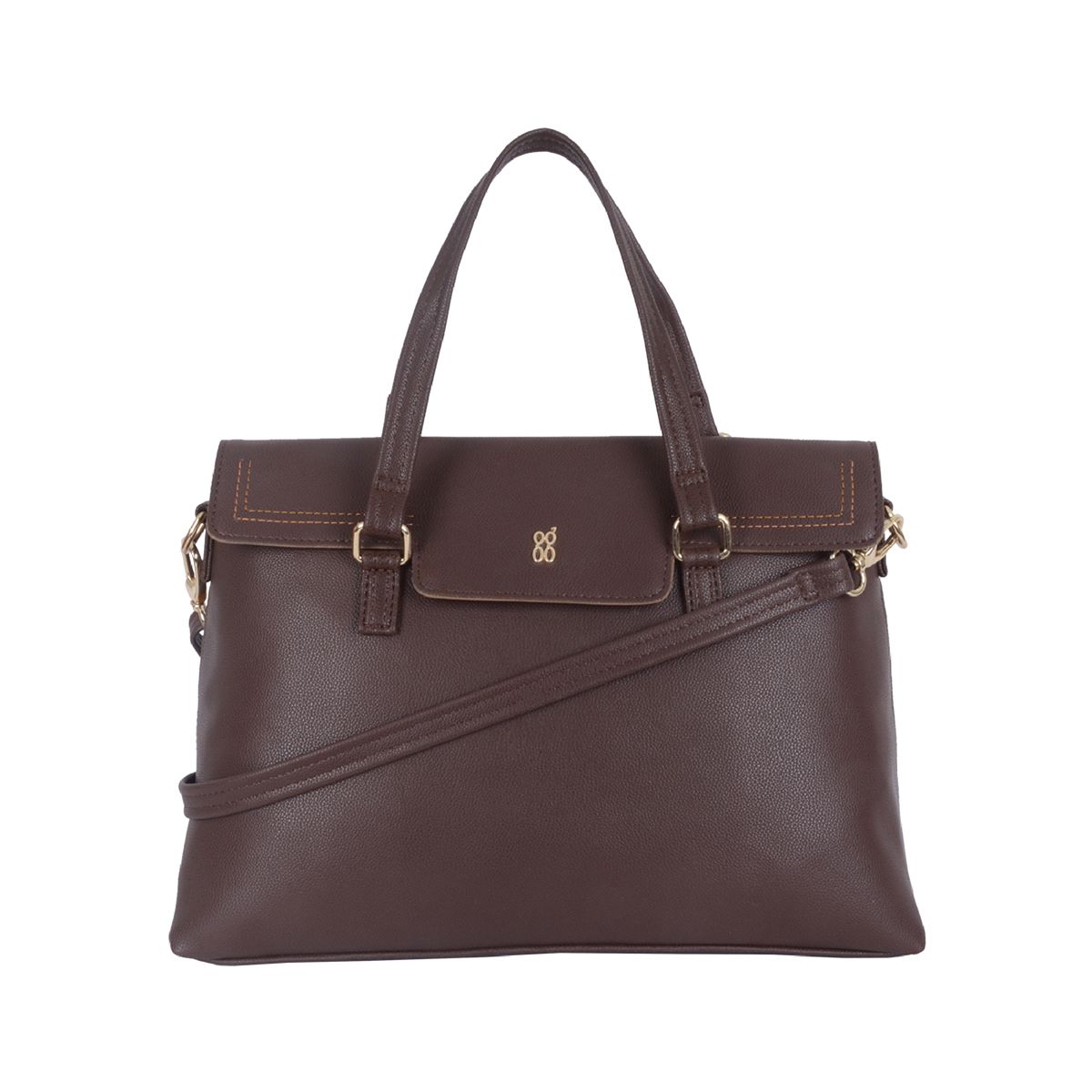     			Baggit Brown Faux Leather Tote Bag