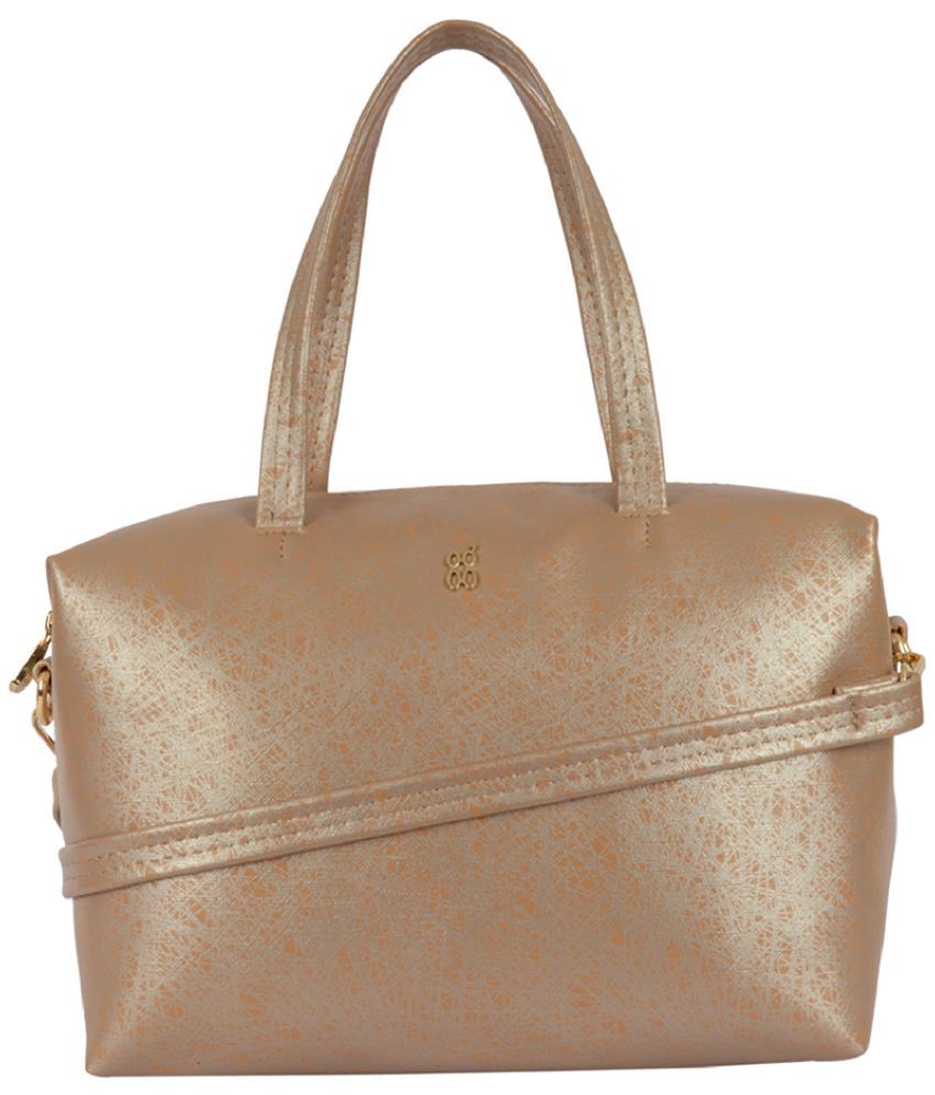     			Baggit Gold Faux Leather Shoulder Bag