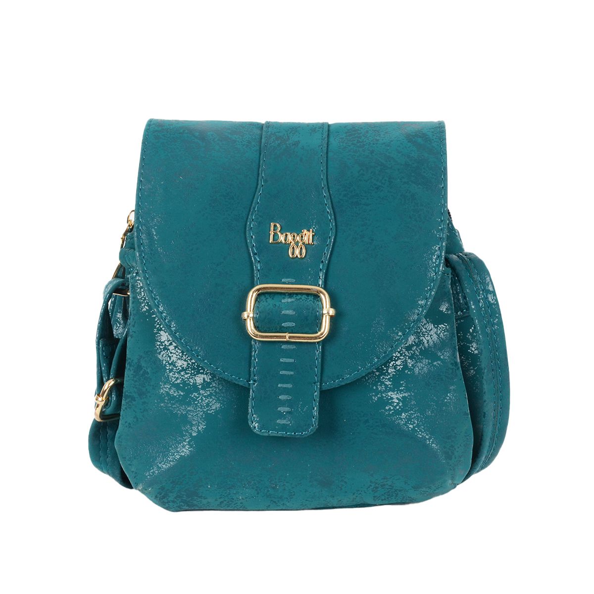     			Baggit Green Faux Leather Handheld