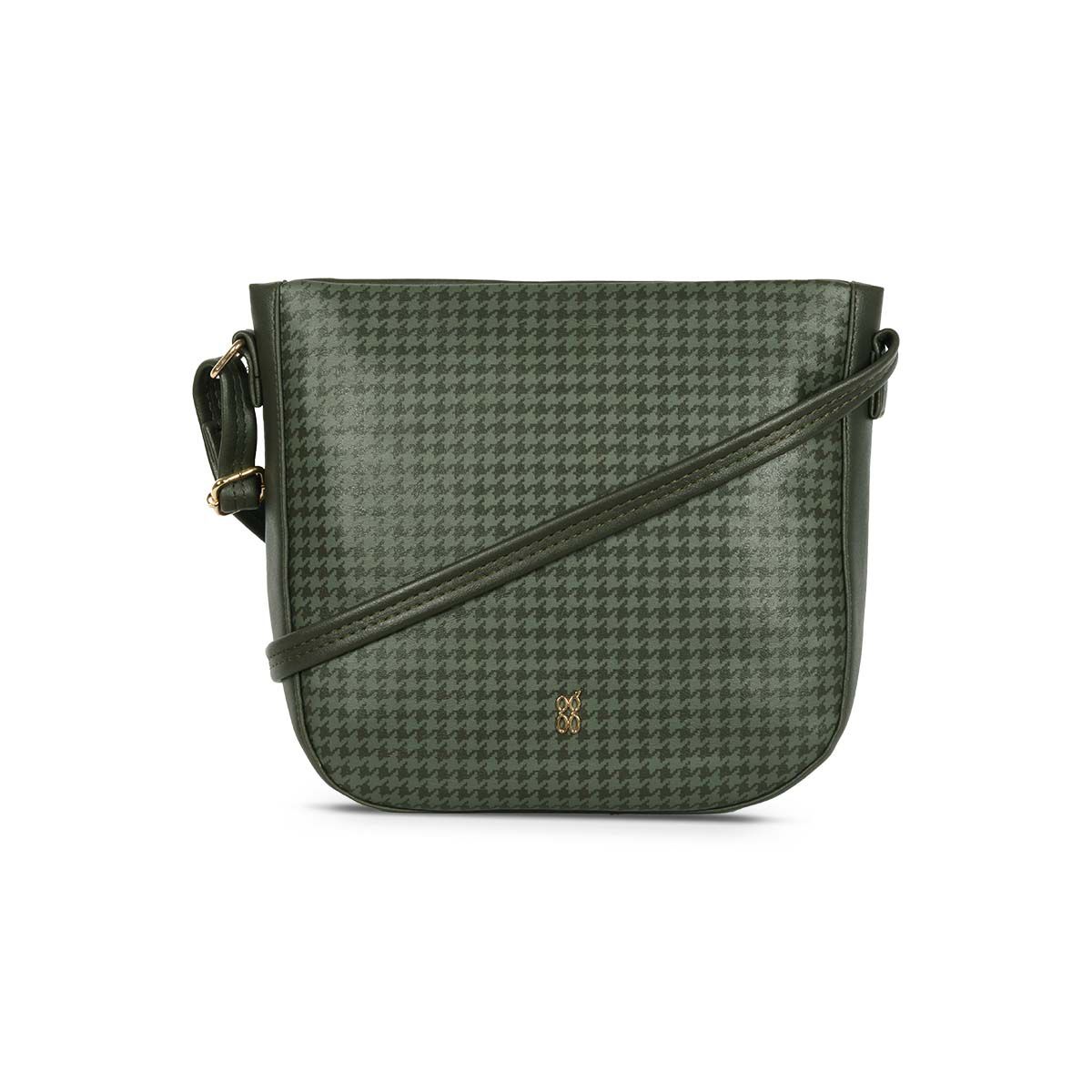     			Baggit Green Faux Leather Handheld