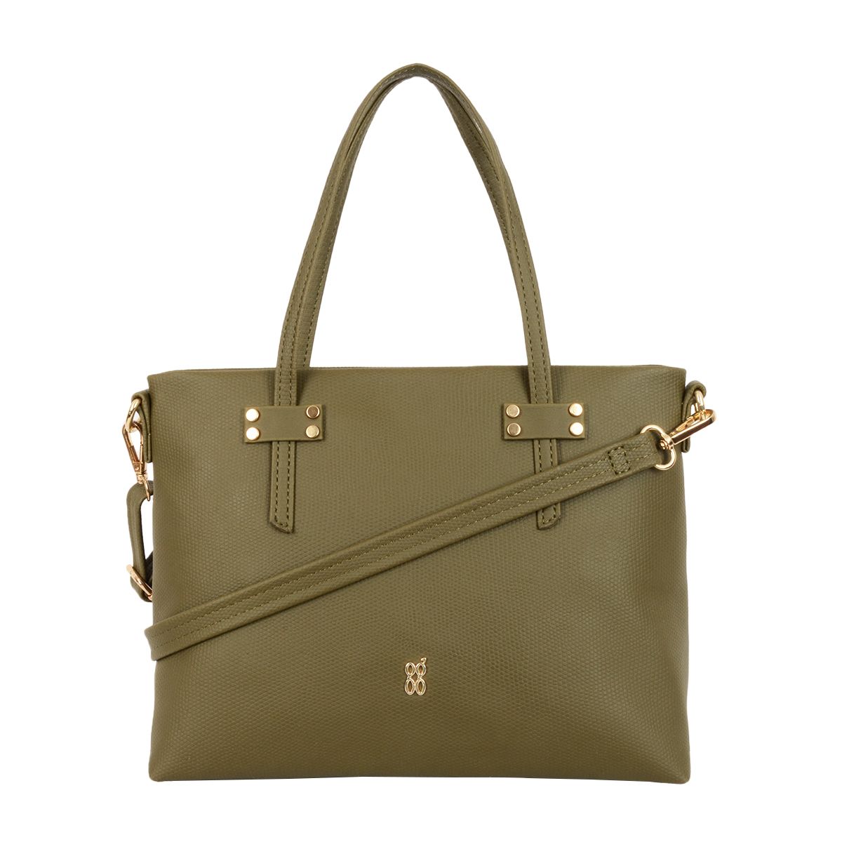     			Baggit Green Faux Leather Satchel Bag