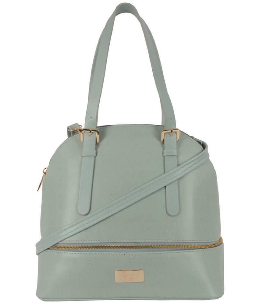     			Baggit Green Faux Leather Shoulder Bag