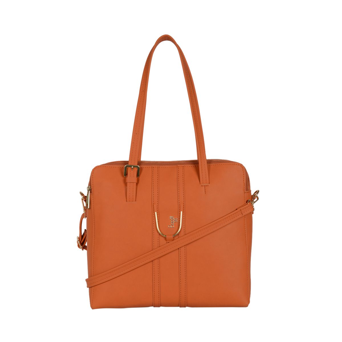     			Baggit Orange Faux Leather Shoulder Bag