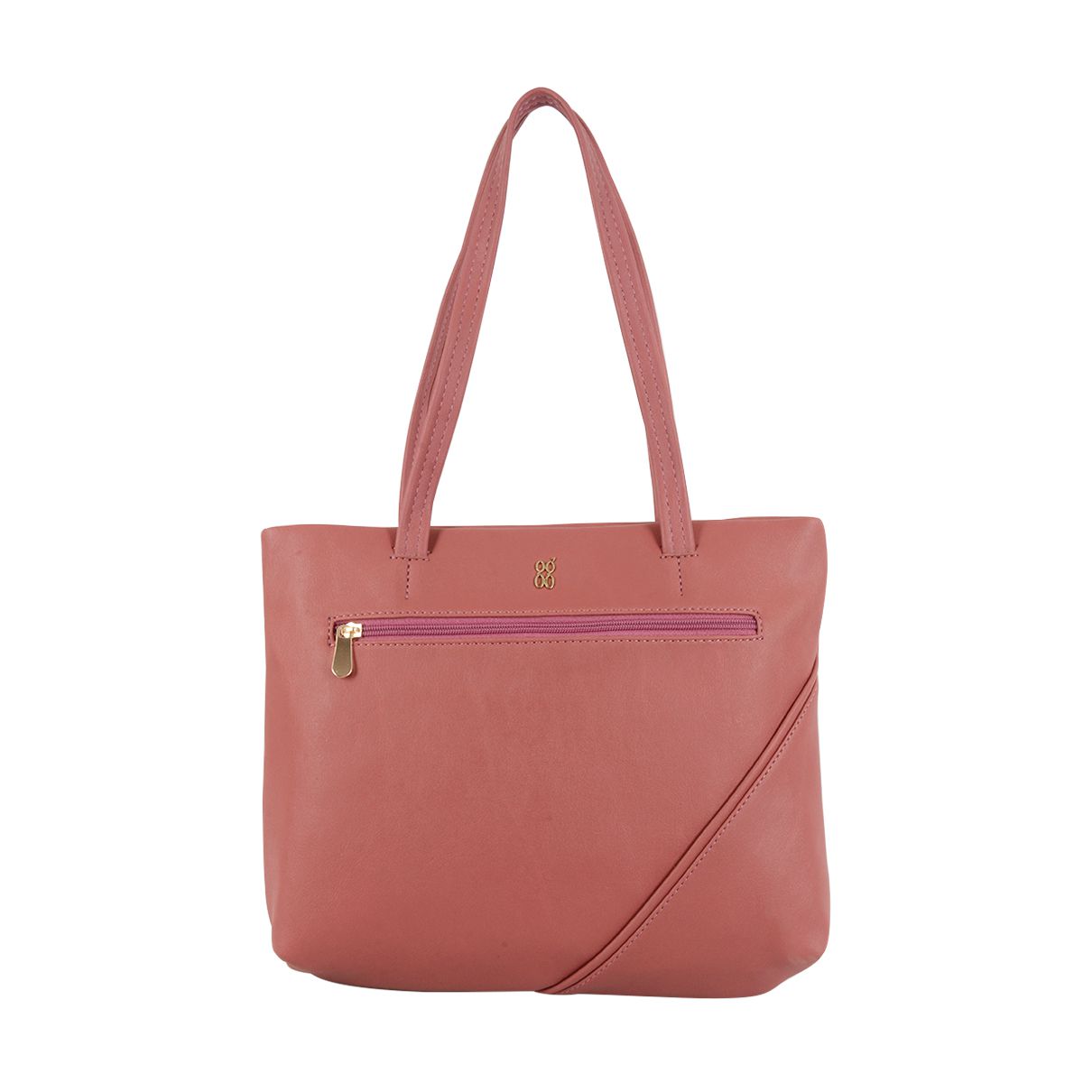     			Baggit Peach Faux Leather Tote Bag