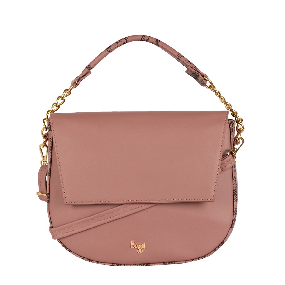     			Baggit Pink Faux Leather Handheld