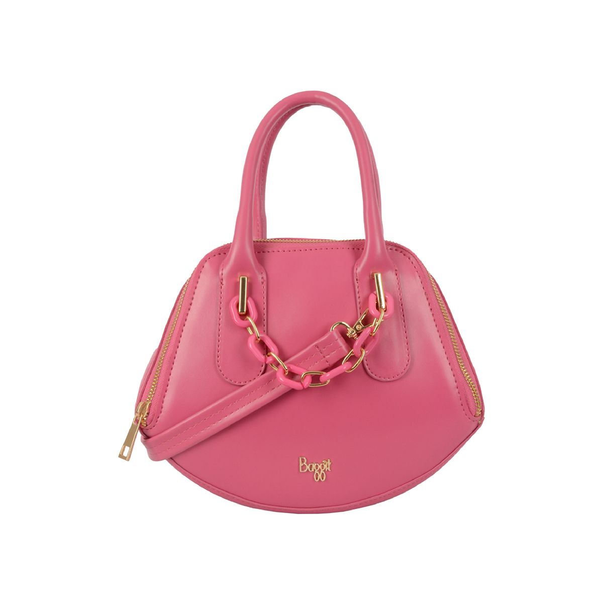     			Baggit Pink Faux Leather Shoulder Bag