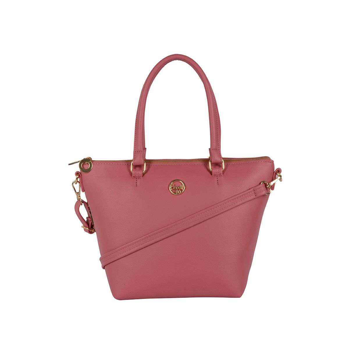     			Baggit Pink Faux Leather Tote Bag