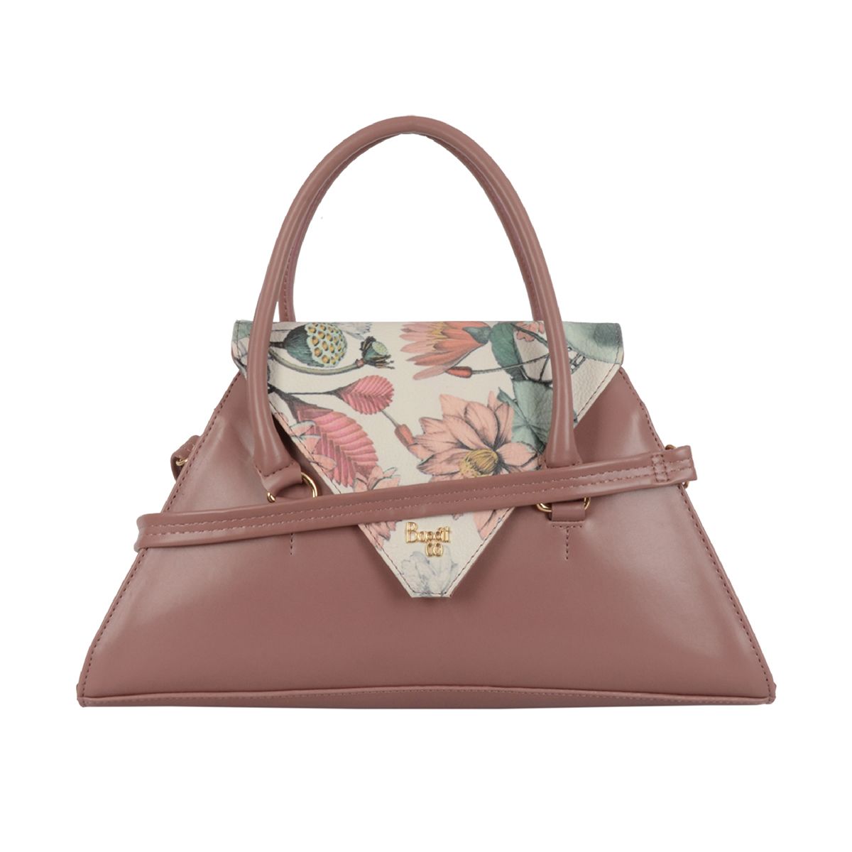     			Baggit Pink Faux Leather Tote Bag