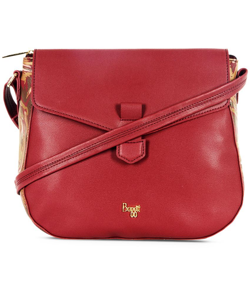     			Baggit Red Faux Leather Handheld