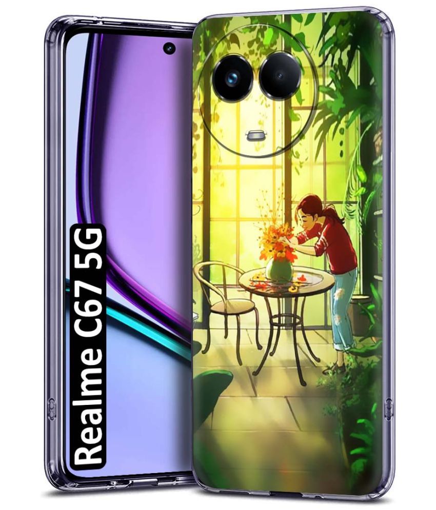     			Fashionury Multicolor Printed Back Cover Silicon Compatible For Realme C67 ( Pack of 1 )