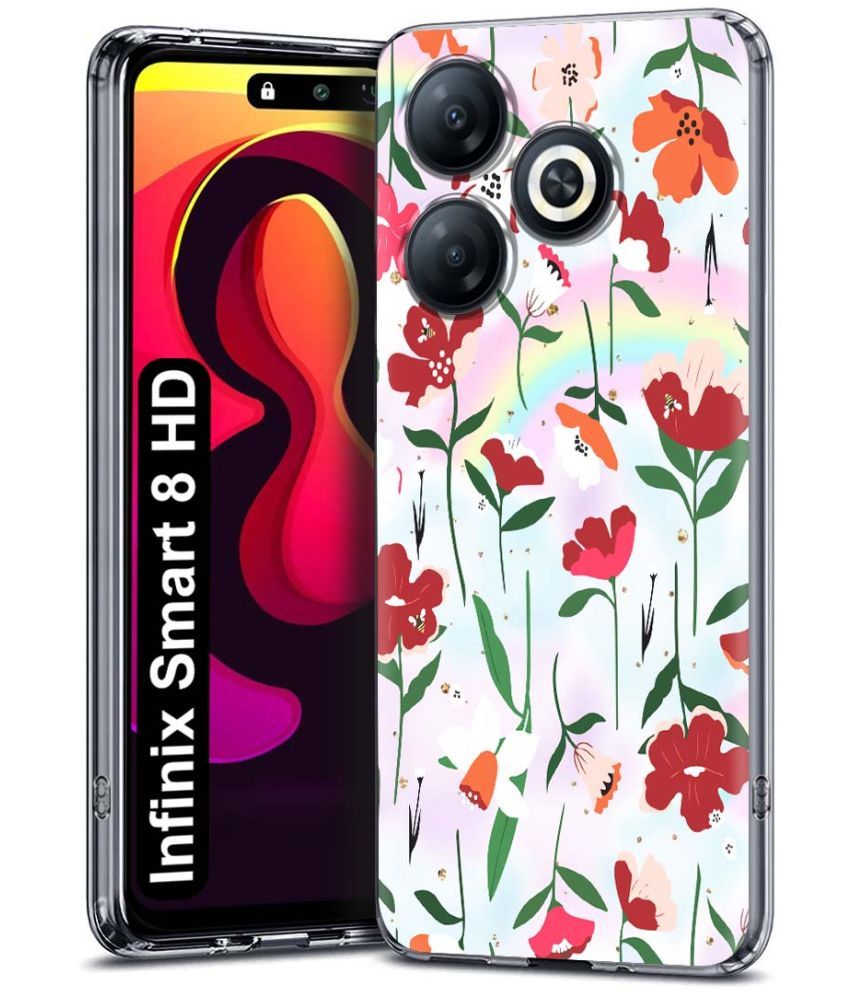     			Fashionury Multicolor Printed Back Cover Silicon Compatible For Infinix Smart 8 HD ( Pack of 1 )