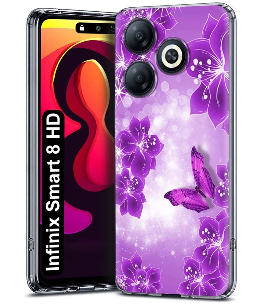     			Fashionury Multicolor Printed Back Cover Silicon Compatible For Infinix Smart 8 HD ( Pack of 1 )