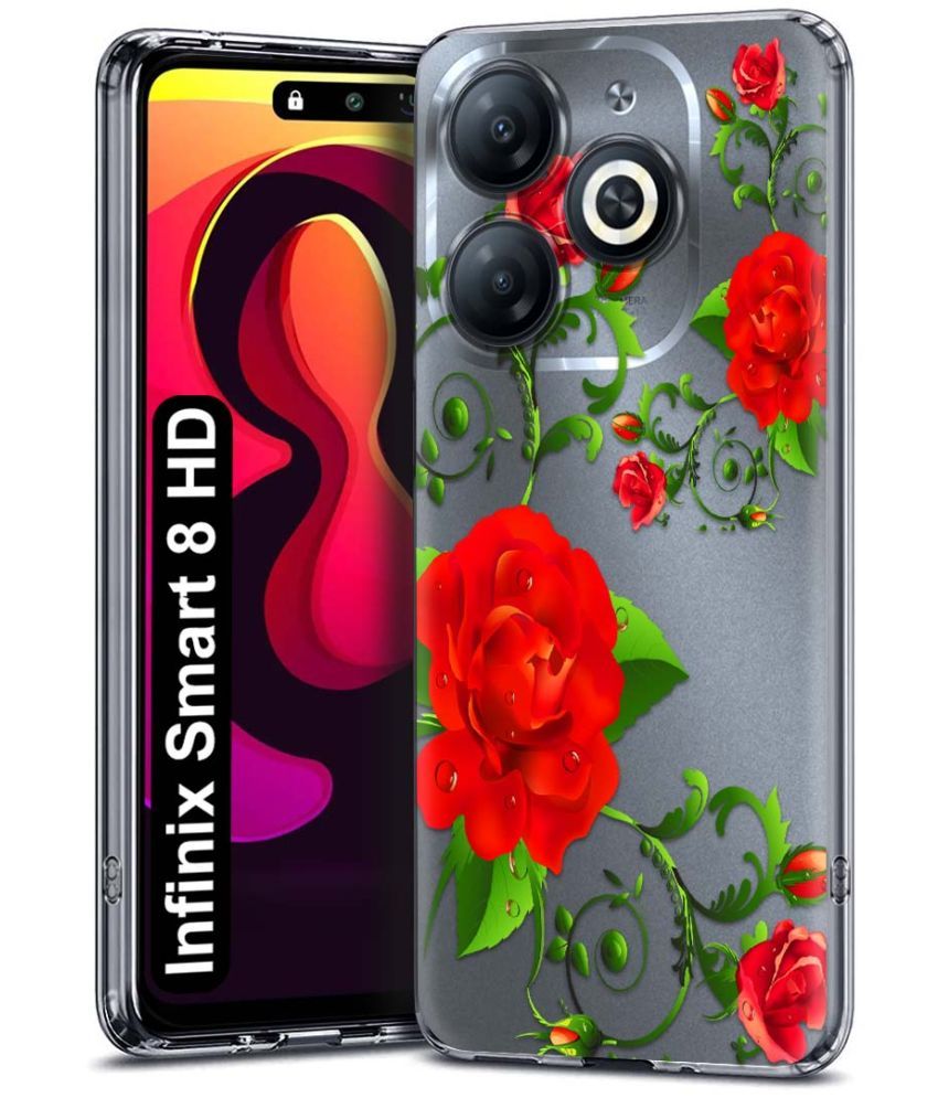     			Fashionury Multicolor Printed Back Cover Silicon Compatible For Infinix Smart 8 HD ( Pack of 1 )