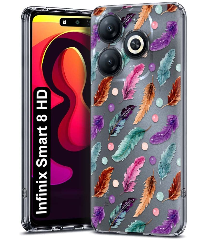     			Fashionury Multicolor Printed Back Cover Silicon Compatible For Infinix Smart 8 HD ( Pack of 1 )