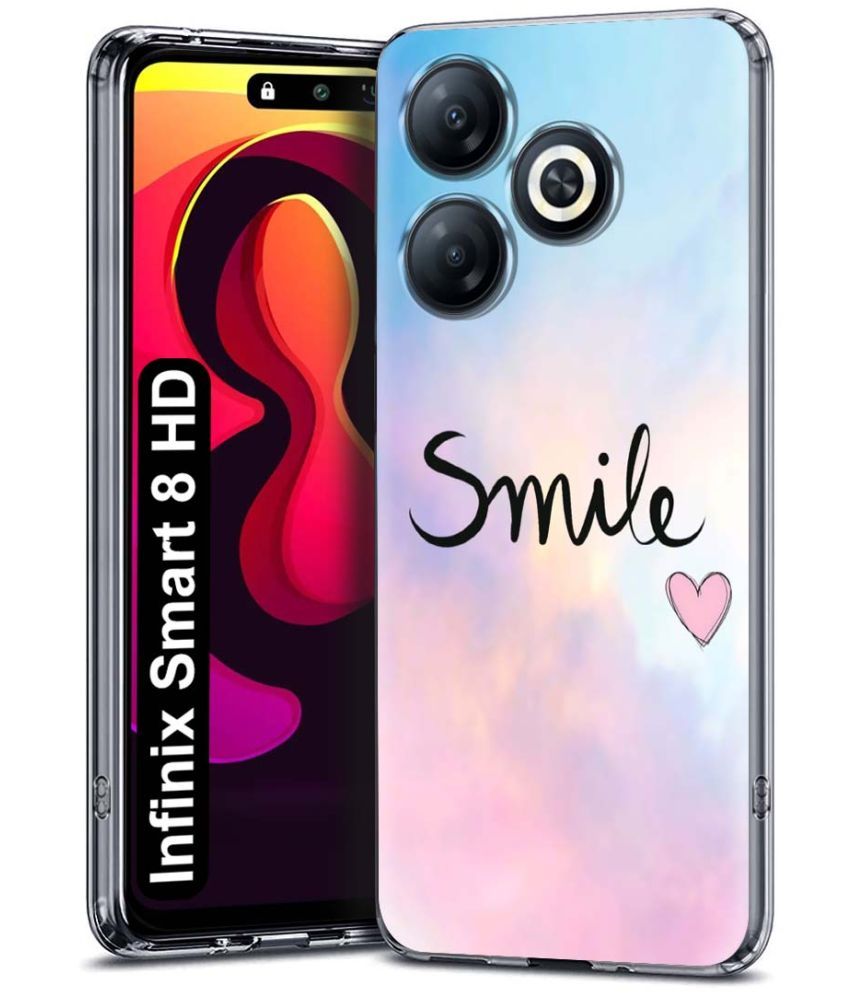     			Fashionury Multicolor Printed Back Cover Silicon Compatible For Infinix Smart 8 HD ( Pack of 1 )