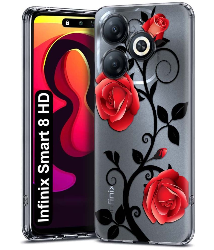     			Fashionury Multicolor Printed Back Cover Silicon Compatible For Infinix Smart 8 HD ( Pack of 1 )