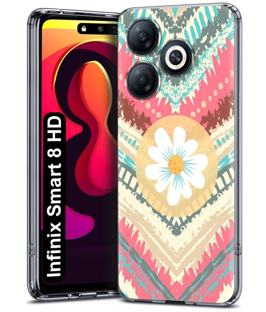     			Fashionury Multicolor Printed Back Cover Silicon Compatible For Infinix Smart 8 HD ( Pack of 1 )