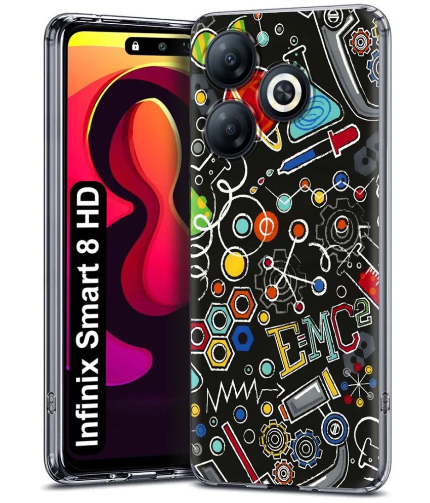     			Fashionury Multicolor Printed Back Cover Silicon Compatible For Infinix Smart 8 HD ( Pack of 1 )