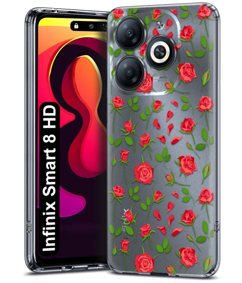     			Fashionury Multicolor Printed Back Cover Silicon Compatible For Infinix Smart 8 HD ( Pack of 1 )