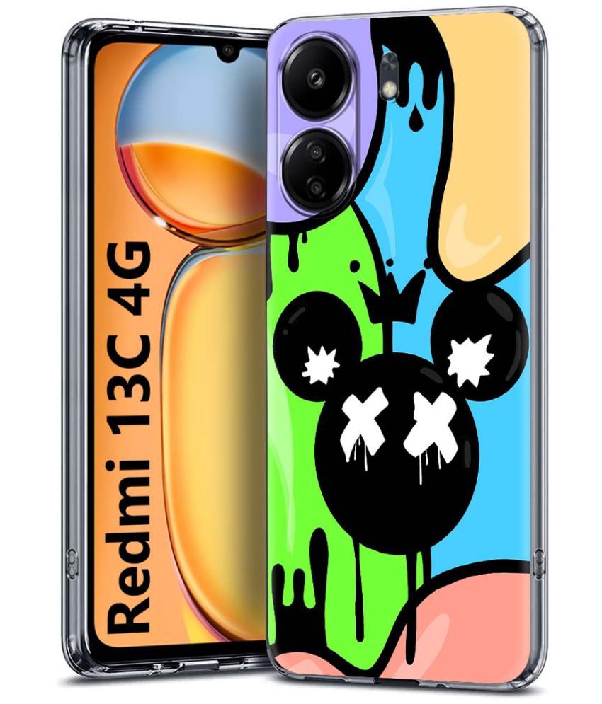     			Fashionury Multicolor Printed Back Cover Silicon Compatible For Redmi 13C 4G ( Pack of 1 )