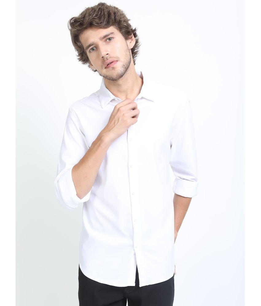     			Ketch Cotton Blend Slim Fit Solids Full Sleeves Men's Casual Shirt - White ( Pack of 1 )