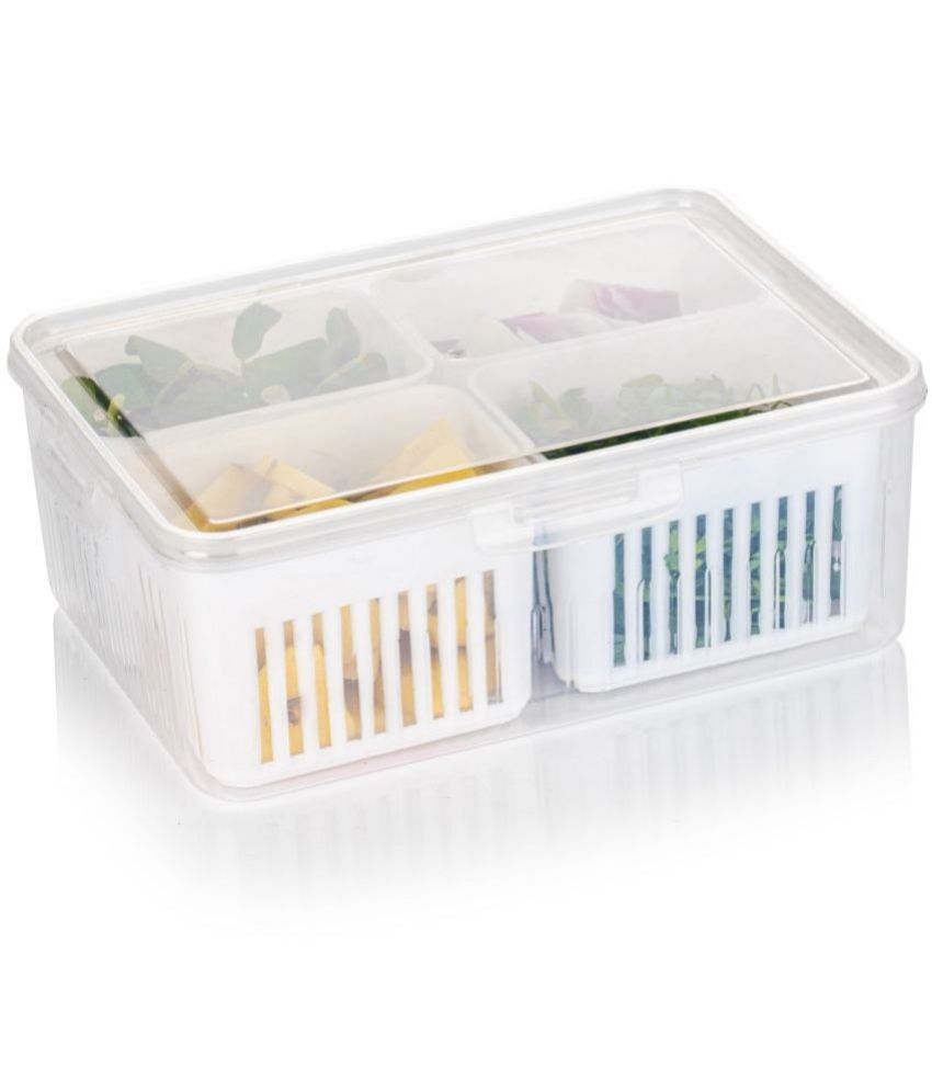     			SHARUJA Fridge Storage Polyproplene Transparent Food Container ( Set of 1 )