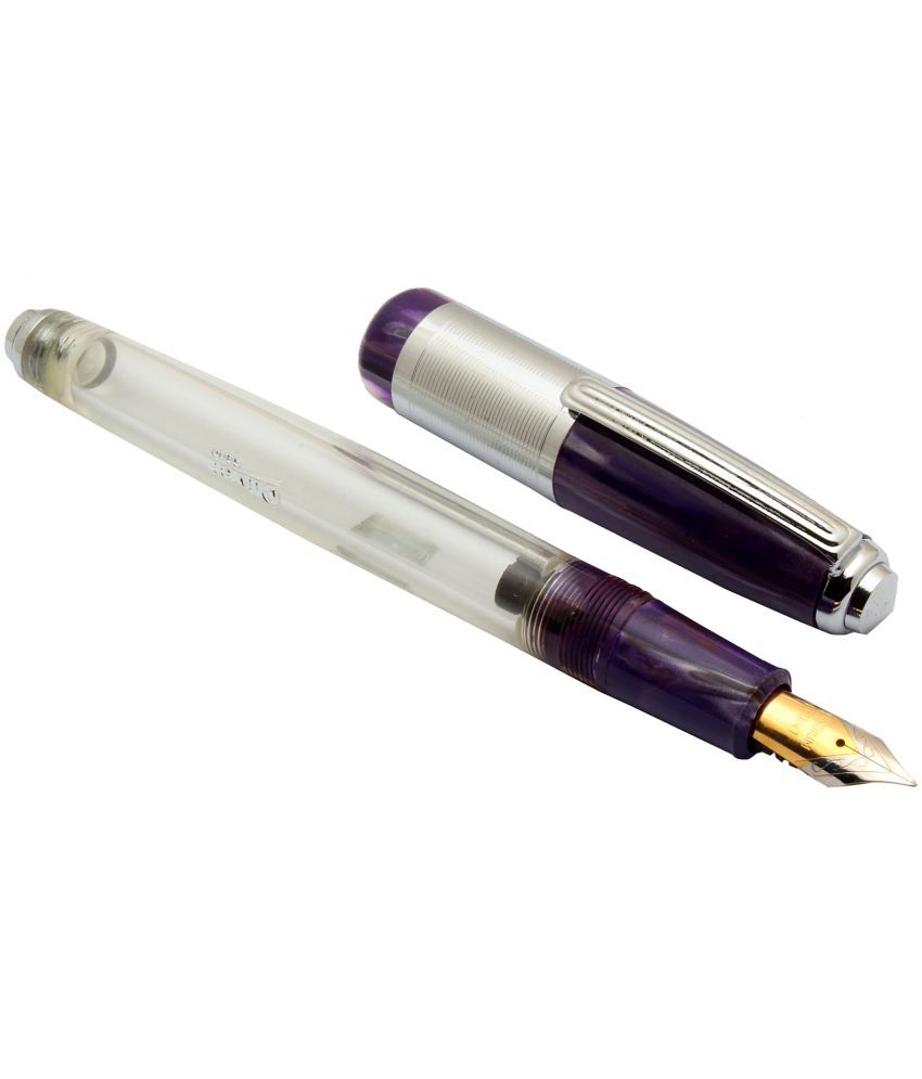     			Srpc Oliver 71 HT Violet Demonstrator Eyedropper Fountain Pen With Medium Nib & Chrome Trims