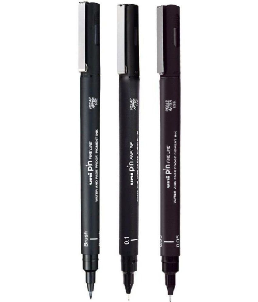     			uni-ball PIN-200E Fine Line Drawing Pen Combo Pack Black, Pack of 6 (0.05,0.1,0.2,0.3,0.4,0.5)