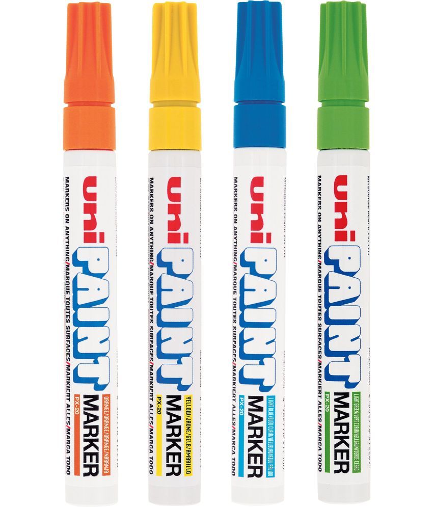     			uni-ball PX20 Paint Marker Combo (Yellow, Orange, Light Blue, Light Green, Pack of 4)